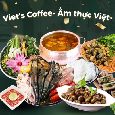 Quảng cáo facebook, quản trị fanpage cho lĩnh vực ẩm thực, cà phê- Viet's Coffee- Ẩm Thực Việt