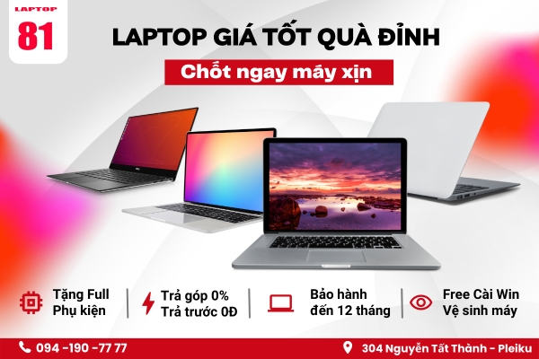 Quảng cáo facebook, quản trị fanpage cho lĩnh vực cửa hàng laptop - Laptop 81
