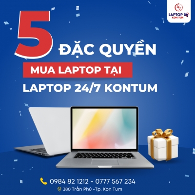 Quảng cáo facebook, quản trị fanpage cho lĩnh vực mua bán laptop - Laptop 24/7 Kon Tum