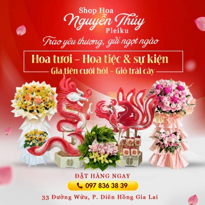Quảng cáo facebook, quản trị fanpage cho lĩnh vực phân phối vật tư đóng gói - Shop Hoa Nguyễn Thúy Pleiku