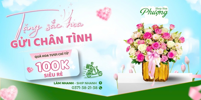 Quảng cáo facebook, quản trị fanpage cho lĩnh vực shop hoa - Shop Hoa Phượng Gia Lai 