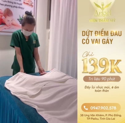 Quảng cáo facebook, quản trị fanpage cho lĩnh vực trị cổ vai gáy, thẩm mỹ- Viện Thẩm Mỹ Angel