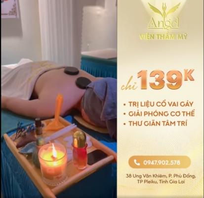 Quảng cáo facebook, quản trị fanpage cho lĩnh vực trị cổ vai gáy, thẩm mỹ- Viện Thẩm Mỹ Angel