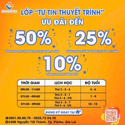Quảng cáo facebook, quản trị fanpage cho lĩnh vực trung tâm ngoại ngữ- Trung Tâm Ngoại Ngữ Lalisa - Pleiku