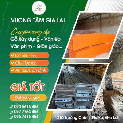 Quảng cáo facebook, quản trị fanpage cho lĩnh vực vật tư xây dựng - Gỗ Vương Tâm Gia Lai