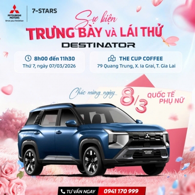 Quảng cáo facebook, quản trị fanpage cho lĩnh vực xe ô tô - Mitsubishi 7-Stars Gia Lai
