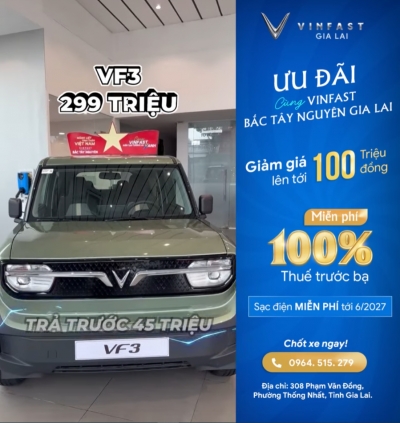Quảng cáo facebook, quản trị fanpage cho lĩnh vực xe ô tô - Showroom VinFast Bắc Tây Nguyên Gia Lai