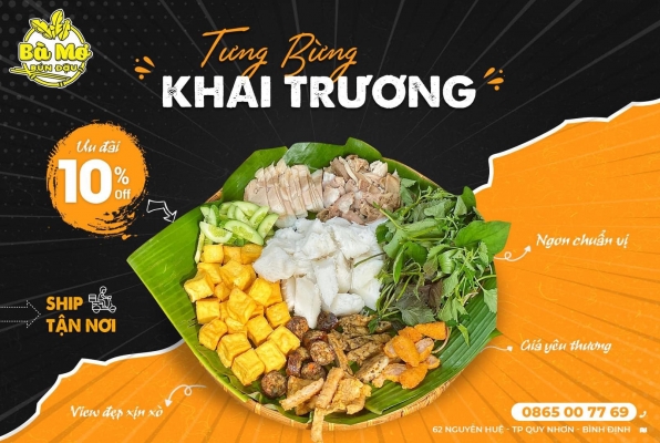 Thiết kế banner chuyên nghiệp cho Bún dậu Bà Mơ