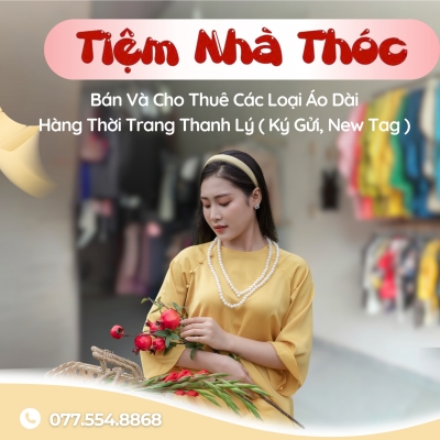 Thiết kế Banner chuyên nghiệp cho lĩnh vực cho thuê quần áo- Tiệm Nhà Thóc