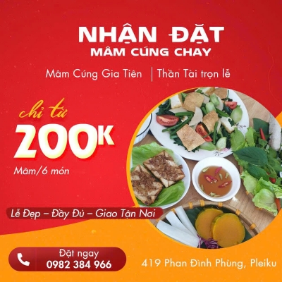 Thiết kế banner chuyên nghiệp cho lĩnh vực đồ ăn chay- Lẩu Chay Hoa Đăng