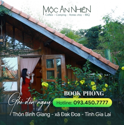 Thiết kế banner chuyên nghiệp cho lĩnh vực homestay-  Mộc An Nhiên Café & Farmstay