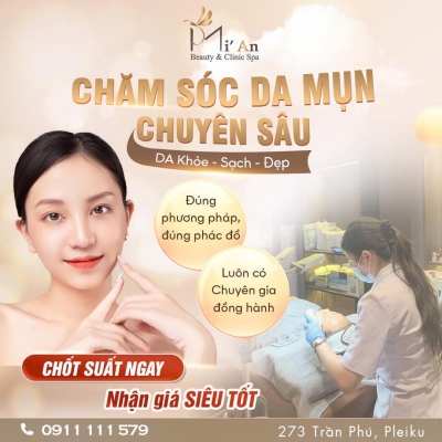 Thiết kế Banner chuyên nghiệp cho lĩnh vực làm đẹp spa- Mi'An Beauty & Clinic Spa