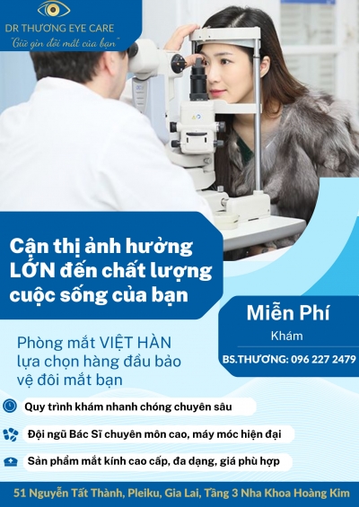 Thiết kế banner chuyên nghiệp cho lĩnh vực nhãn khoa - Phòng khám mắt - kính mắt Việt Hàn BS Thương