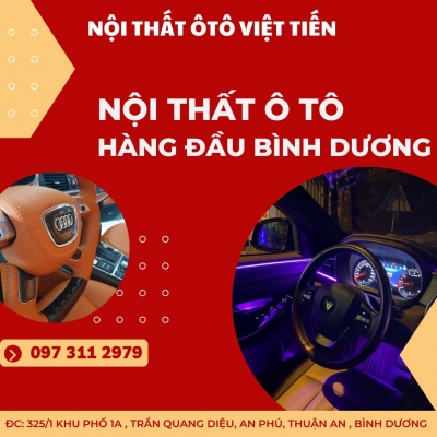 Thiết kế banner chuyên nghiệp cho lĩnh vực nội thất ô tô - Việt Tiến Auto