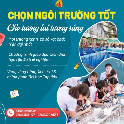 Thiết kế banner chuyên nghiệp, cho lĩnh vực sản xuất bê tông- Trường TH, THCS & THPT Sao Việt
