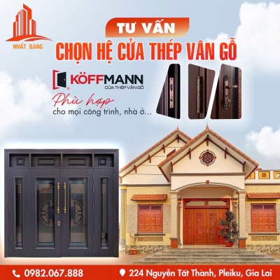 Thiết kế banner chuyên nghiệp cho lĩnh vực sản xuất cửa - Công Ty Nhất Bang GL