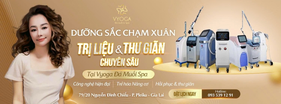 Thiết kế banner chuyên nghiệp cho lĩnh vực spa- Vyoga Đá Muối Spa