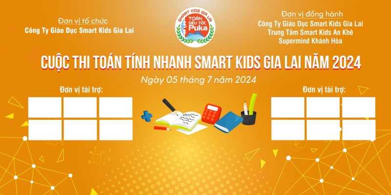 Thiết kế Banner chuyên nghiệp cho lĩnh vực toán tính nhanh- Smart Kids Gia Lai