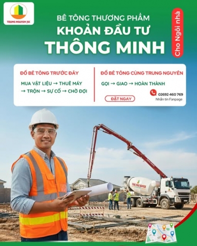 Thiết kế banner chuyên nghiệp cho lĩnh vực xây dựng- Bê Tông Trung Nguyên