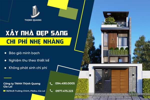 Thiết kế banner chuyên nghiệp cho lĩnh vực xây dựng - Công ty TNHH Xây Dựng Thịnh Quang Gia Lai