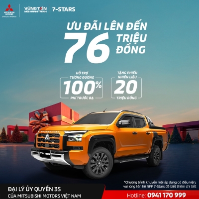 Thiết kế banner chuyên nghiệp cho lĩnh vực xe ô tô - Mitsubishi 7-Stars