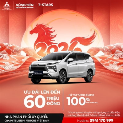 Thiết kế banner chuyên nghiệp cho lĩnh vực xe ô tô - Mitsubishi 7-Stars