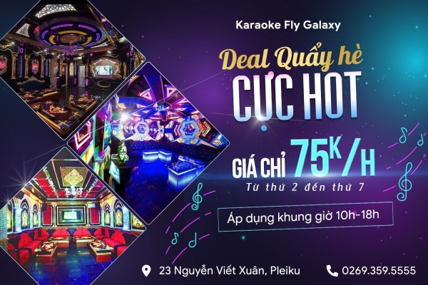 Thiết kế banner chuyên nghiệp cho quán Karaoke Fly Galaxy