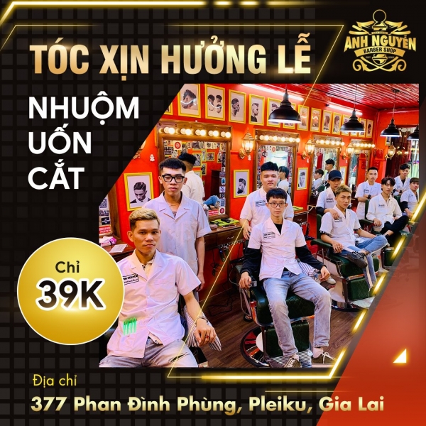 Thiết kế banner chuyên nghiệp cho Salon tóc nam - Barber Shop Anh Nguyễn