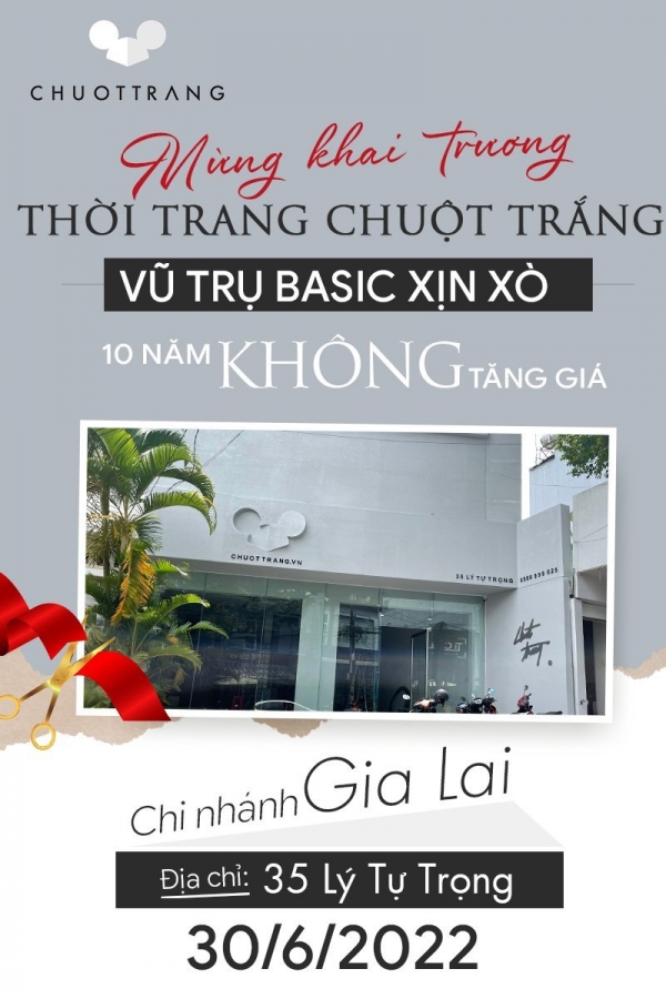 Thiết kế banner chuyên nghiệp cho Shop áo quần - Chuột Trắng Gia Lai 
