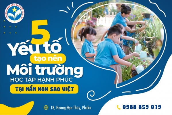 Thiết kế banner chuyên nghiệp cho Trường Mầm Non Sao Việt