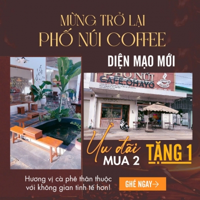 Thiết kế banner chuyên nghiệp, uy tín, chất lượng cho lĩnh vực Cà Phê- Phố Núi Coffee