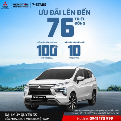 Thiết kế banner chuyên nghiệp, uy tín, chất lượng cho lĩnh vực xe ô tô - Mitsubishi 7-Stars