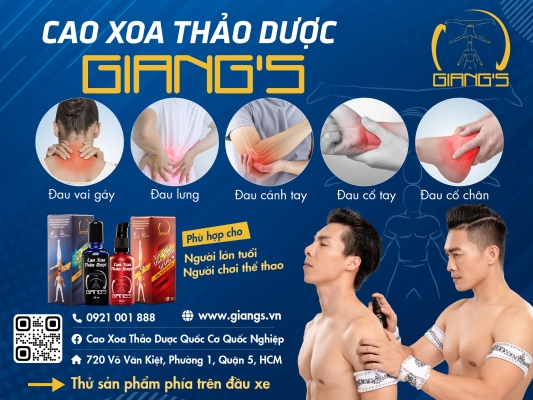 Thiết kế banner chuyên nghiệp cho lĩnh vực cao xoa bóp - Cao Xoa Bóp Thảo Dược Giang's