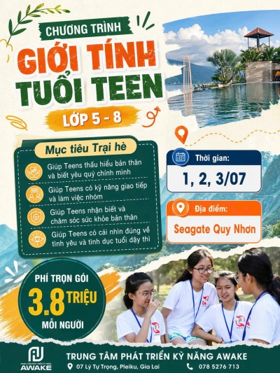 Thiết kế poster, banner chuyên nghiệp cho trung tâm kỹ năng sống AWAKE – hiện đại, thu hút, giúp phụ huynh tin tưởng ngay từ ánh nhìn đầu tiên!