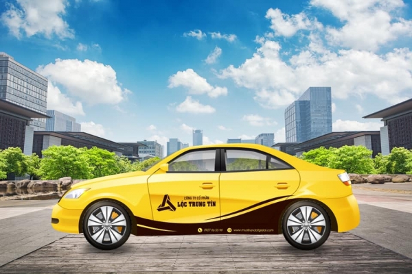 Thiết kế Tem dán xe ô tô chuyên nghiệp cho Nhà đất GIa Lai Lộc Trung Tín