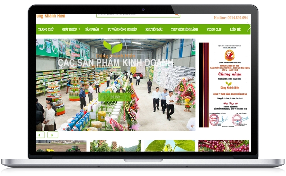 Thiết kế Website cho lĩnh vực thuốc bảo vệ thực vật, phân bón và các loại vật tư nông nghiệp...- Dũng Khánh Hiền