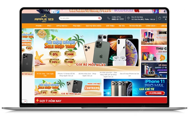 Thiết kế Website cho trung tâm mua bán Iphone chính hãng - Nguyễn Phong