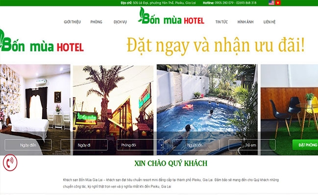 Website Bốn Mùa Hotel