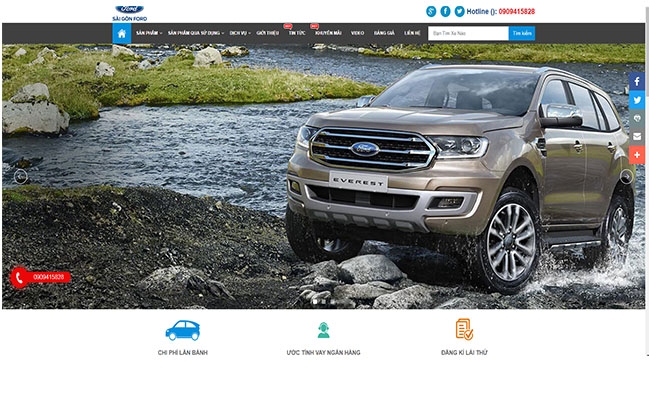 Website Đại lý  Ford Sài Gòn